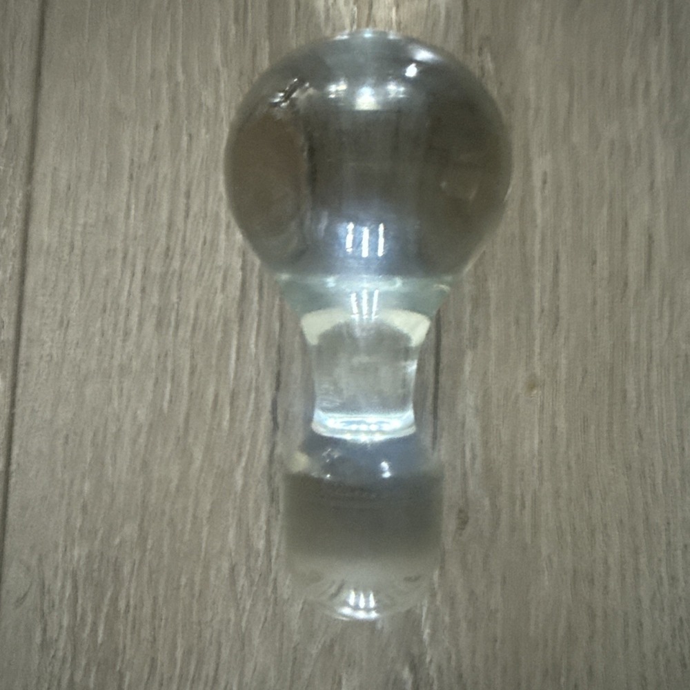 Vintage MCM Large Crystal Ball Orb Bubble Clear Glass Bottle Decanter Stopper